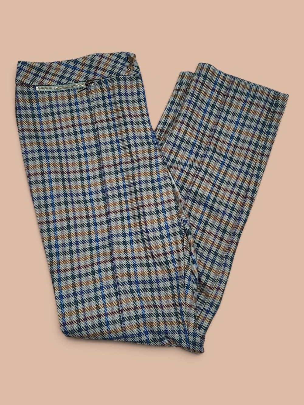 J. McLaughlin Yara Houndstooth Plaid Pants Slim Fit Ankle Length Women’s Size 8